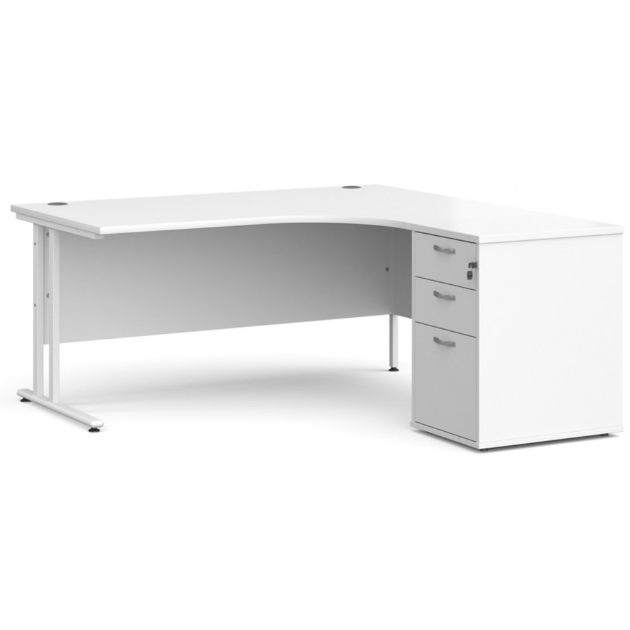 Maestro Corner Desk with Desk High Pedestal 